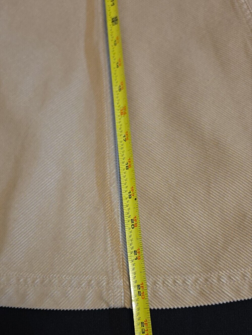 100% Cotton Neutral A-Line Skirt with Front Button - Picture 13 of 13